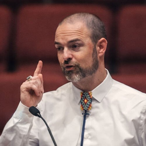 Pastor Joel Haynes preaching