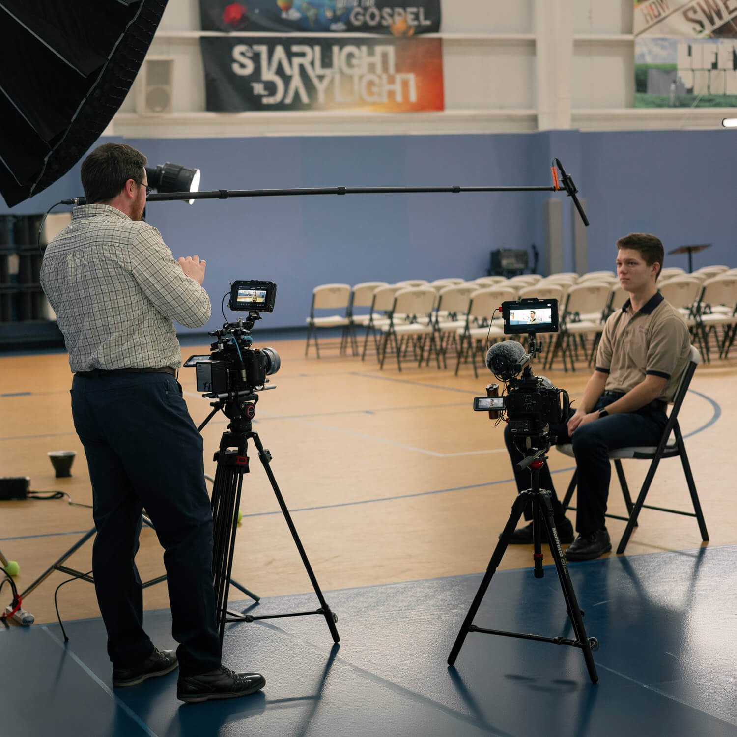 Christian Adams interview in a gym